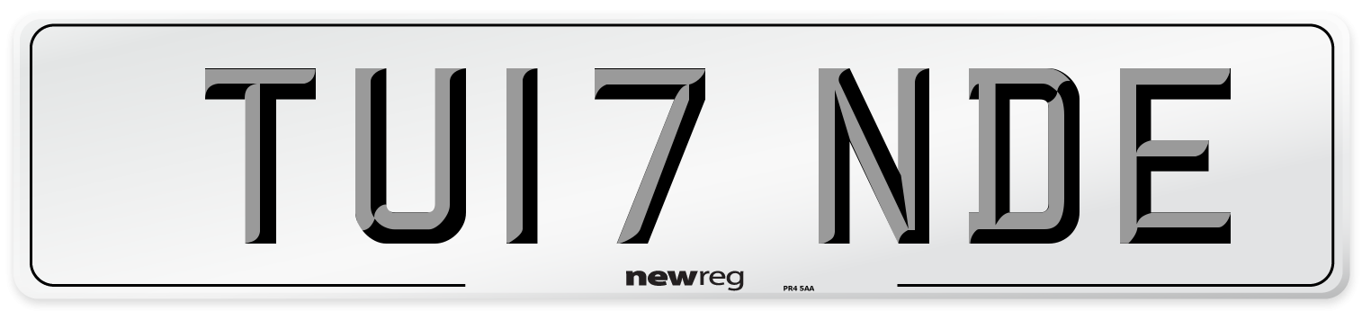 TU17 NDE Number Plate from New Reg
